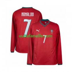 Jalkapallo Pelipaitoja Portugali Cristiano Ronaldo 7 Mies Kotipeliasu MM-kisat 2026 Pitkähihainen