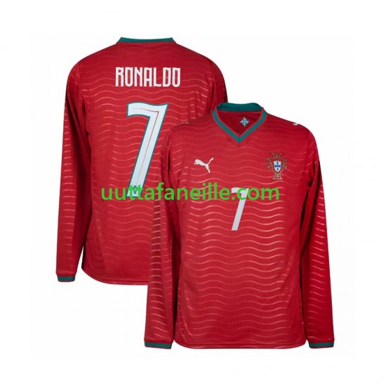 Jalkapallo Pelipaitoja Portugali Cristiano Ronaldo 7 Mies Kotipeliasu MM-kisat 2026 Pitkähihainen