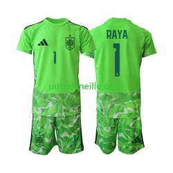 Jalkapallo Pelipaitoja Espanja David Raya 1 6th Green color Maalivahti Lasten MM-kisat 2026 Lyhythihainen