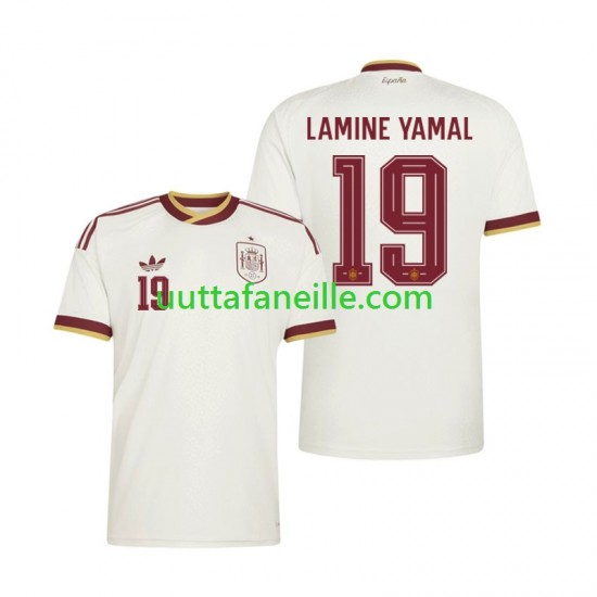 Jalkapallo Pelipaitoja Espanja Lamine Yamal 19 Mies Vieraspeliasu MM-kisat 2026 Lyhythihainen