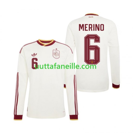 Jalkapallo Pelipaitoja Espanja Mikel Merino 6 Mies Vieraspeliasu MM-kisat 2026 Pitkähihainen