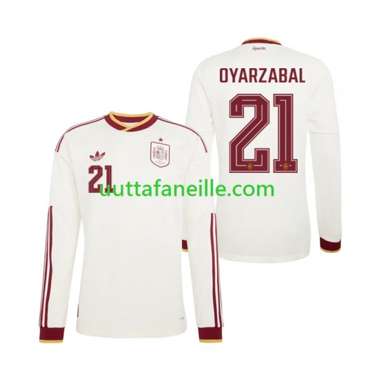 Jalkapallo Pelipaitoja Espanja Mikel Oyarzabal 21 Mies Vieraspeliasu MM-kisat 2026 Pitkähihainen