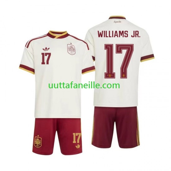 Jalkapallo Pelipaitoja Espanja Nico Williams 17 Lasten Vieraspeliasu MM-kisat 2026 Lyhythihainen