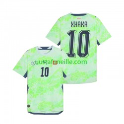 Jalkapallo Pelipaitoja Sveitsi Granit Xhaka 10 Mies Vieraspeliasu MM-kisat 2026 Lyhythihainen