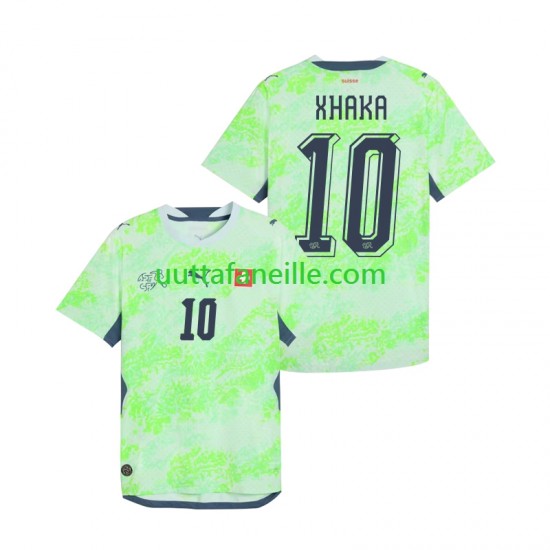 Jalkapallo Pelipaitoja Sveitsi Granit Xhaka 10 Mies Vieraspeliasu MM-kisat 2026 Lyhythihainen