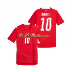 Jalkapallo Pelipaitoja Sveitsi Granit Xhaka 10 Mies Kotipeliasu MM-kisat 2026 Lyhythihainen