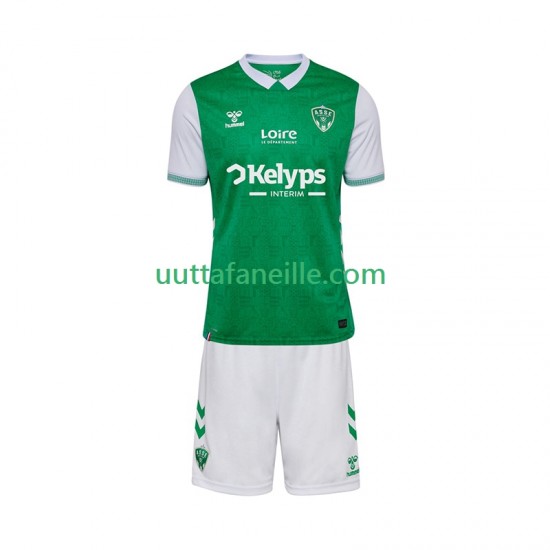 Jalkapallo Pelipaitoja AS Saint-Etienne Lasten Kotipeliasu 2025-2026 Lyhythihainen