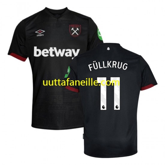 Jalkapallo Pelipaitoja West Ham United FULLKRUG 11 Mies Vieraspeliasu 2024-2025 Lyhythihainen