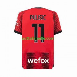 Jalkapallo Pelipaitoja AC Milan Christian Pulisic 11 Mies Kotipeliasu 2023-2024 Lyhythihainen
