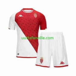 Jalkapallo Pelipaitoja AS Monaco Lasten Kotipeliasu 2023-2024 Lyhythihainen
