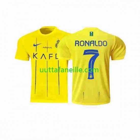 Jalkapallo Pelipaitoja Al-Nassr Ronaldo 7 Mies Kotipeliasu 2023-2024 Lyhythihainen