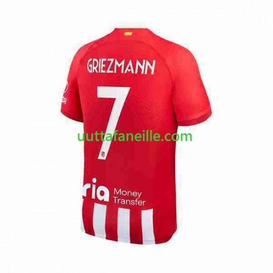 Jalkapallo Pelipaitoja Atlético Madrid 2 Antoine Griezmann 7 Mies Kotipeliasu 2023-2024 Lyhythihainen