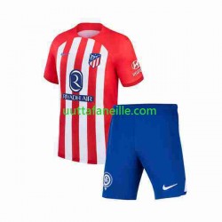 Jalkapallo Pelipaitoja Atlético Madrid 2 Lasten Kotipeliasu 2023-2024 Lyhythihainen