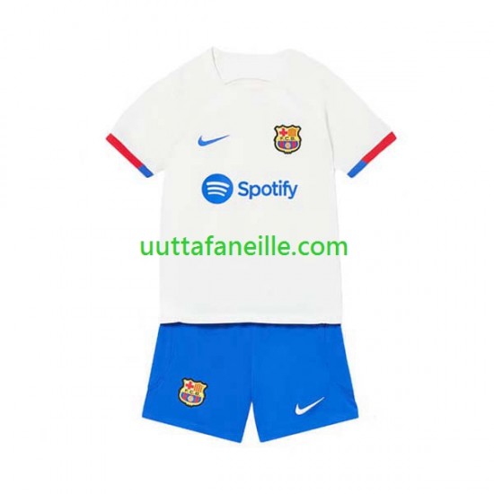 Jalkapallo Pelipaitoja FC Barcelona Lasten Vieraspeliasu 2023-2024 Lyhythihainen