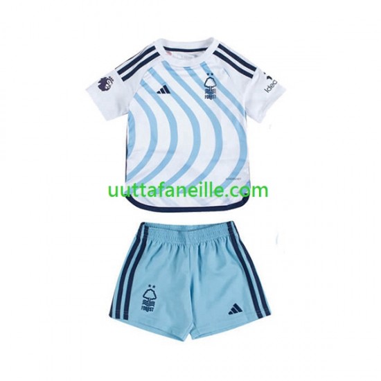 Jalkapallo Pelipaitoja Nottingham Forest Lasten Vieraspeliasu 2023-2024 Lyhythihainen