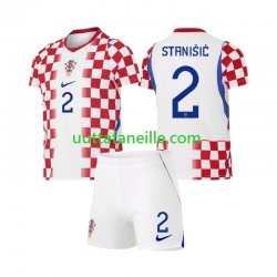 Jalkapallo Pelipaitoja Kroatia Josip Stanisic 2 Lasten Kotipeliasu MM-kisat 2026 Lyhythihainen