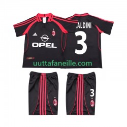 Jalkapallo Pelipaitoja AC Milan MALDINI 3 2000 2001 Retro Lasten Kolmas peliasu Lyhythihainen