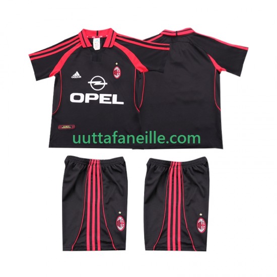 Jalkapallo Pelipaitoja AC Milan 2000 2001 Retro Lasten Kolmas peliasu Lyhythihainen