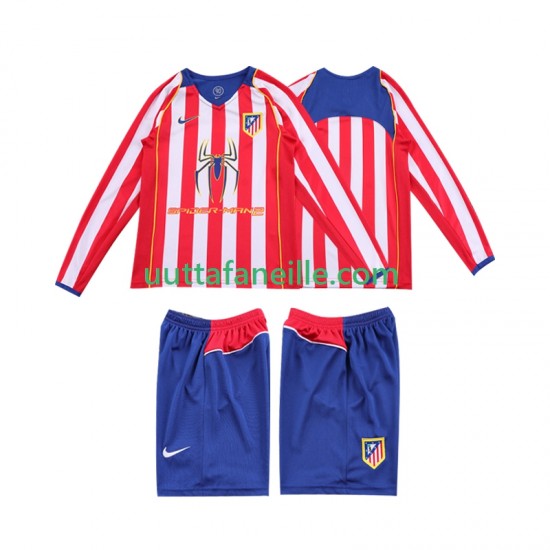 Jalkapallo Pelipaitoja Atlético Madrid 2005 Retro Lasten Kotipeliasu 2004 Pitkähihainen