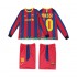 Jalkapallo Pelipaitoja FC Barcelona Lionel Messi 10 Retro Lasten Kotipeliasu 2011 2010 Pitkähihainen
