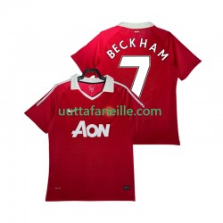 Jalkapallo Pelipaitoja Manchester United BECKHAM 7 Retro Mies Kotipeliasu 2011 2010 Lyhythihainen
