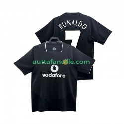 Jalkapallo Pelipaitoja Manchester United RONALDO 7 Retro Mies Vieraspeliasu 2004 2002 Lyhythihainen