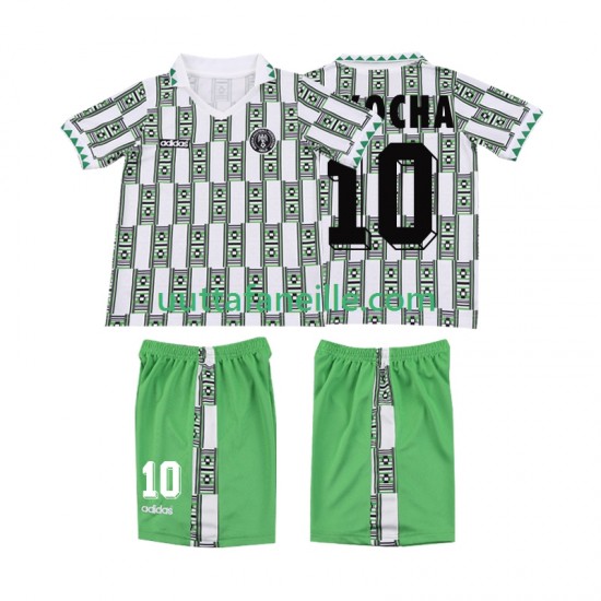 Jalkapallo Pelipaitoja Nigeria OKOCHA 10 Retro Lasten Vieraspeliasu 1994 Lyhythihainen