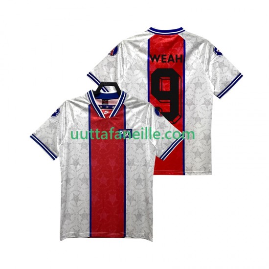 Jalkapallo Pelipaitoja Paris Saint-Germain WEAH 9 1995 Retro Mies Vieraspeliasu 1994 Lyhythihainen