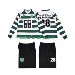 Jalkapallo Pelipaitoja Sporting CP Cristiano Ronaldo 28 2001 2003 Retro Lasten Kotipeliasu Pitkähihainen