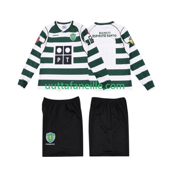 Jalkapallo Pelipaitoja Sporting CP 2001 2003 Retro Lasten Kotipeliasu Pitkähihainen