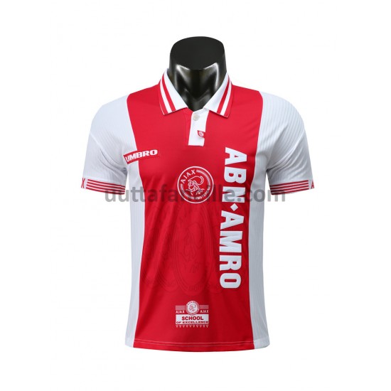 Jalkapallo Pelipaitoja AFC Ajax Retro Kotipeliasu 1997-1998 Lyhythihainen