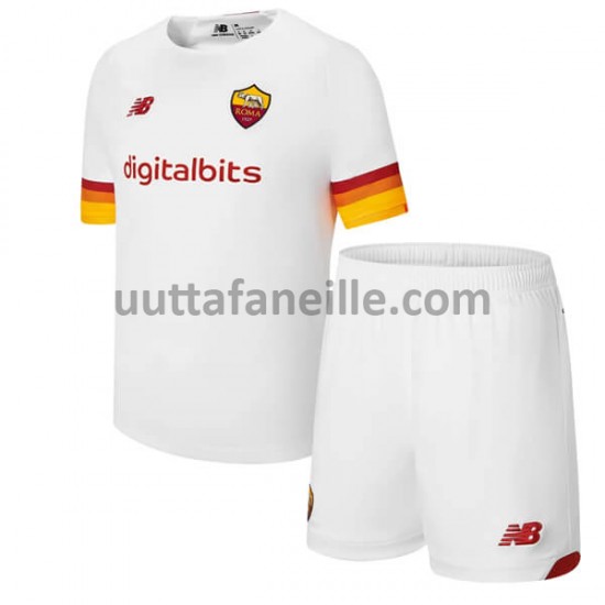 Jalkapallo Pelipaitoja AS Roma Lasten Vieraspeliasu 2021-2022 Lyhythihainen