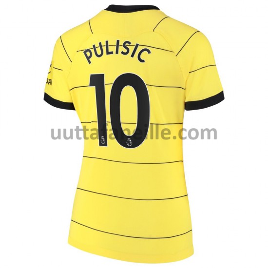 Jalkapallo Pelipaitoja Chelsea Christian Pulisic 10 Nainen Vieraspeliasu 2021-2022 Lyhythihainen