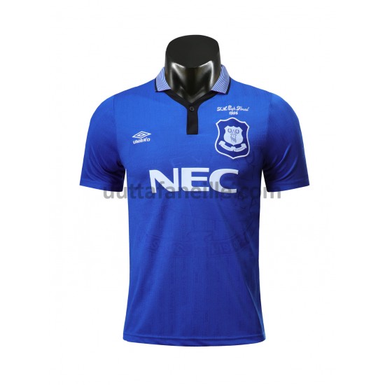 Jalkapallo Pelipaitoja Everton Retro Kotipeliasu 1995 Lyhythihainen