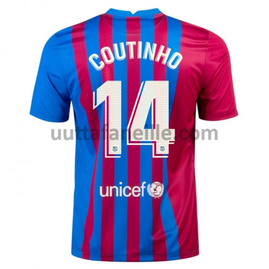 Jalkapallo Pelipaitoja FC Barcelona Philippe Coutinho 14 Kotipeliasu 2021-2022 Lyhythihainen