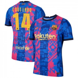 Jalkapallo Pelipaitoja FC Barcelona Philippe Coutinho 14 Kolmas peliasu 2021-2022 Lyhythihainen