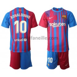 Jalkapallo Pelipaitoja FC Barcelona Ronaldinho 10 Lasten Kotipeliasu 2021-2022 Lyhythihainen