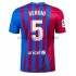 Jalkapallo Pelipaitoja FC Barcelona Sergio Busquets 5 Kotipeliasu 2021-2022 Lyhythihainen