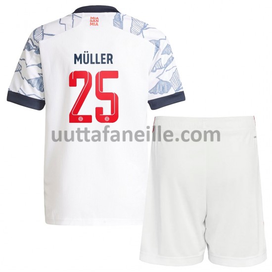 Jalkapallo Pelipaitoja FC Bayern München Thomas Muller 25 Lasten Kolmas peliasu 2021-2022 Lyhythihainen