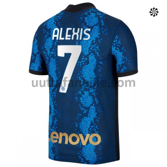 Jalkapallo Pelipaitoja Inter Milan Alexis Sanchez 7 Kotipeliasu 2021-2022 Lyhythihainen