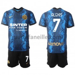 Jalkapallo Pelipaitoja Inter Milan Alexis Sanchez 7 Lasten Kotipeliasu 2021-2022 Lyhythihainen