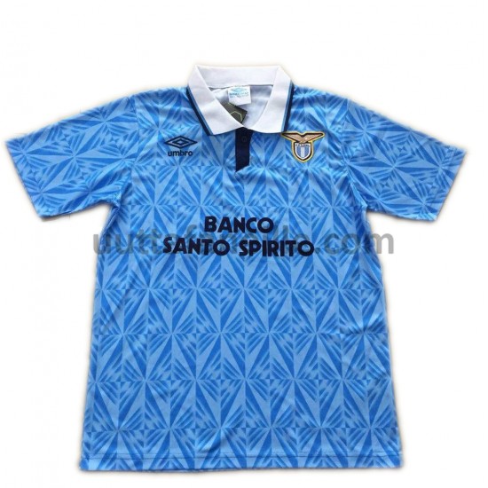 Jalkapallo Pelipaitoja SS Lazio Retro Kotipeliasu 1991 Lyhythihainen