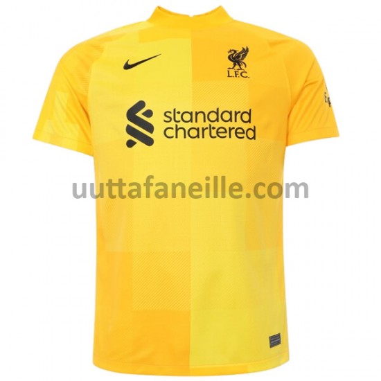 Jalkapallo Pelipaitoja Liverpool Maalivahti Vieraspeliasu 2021-2022 Lyhythihainen