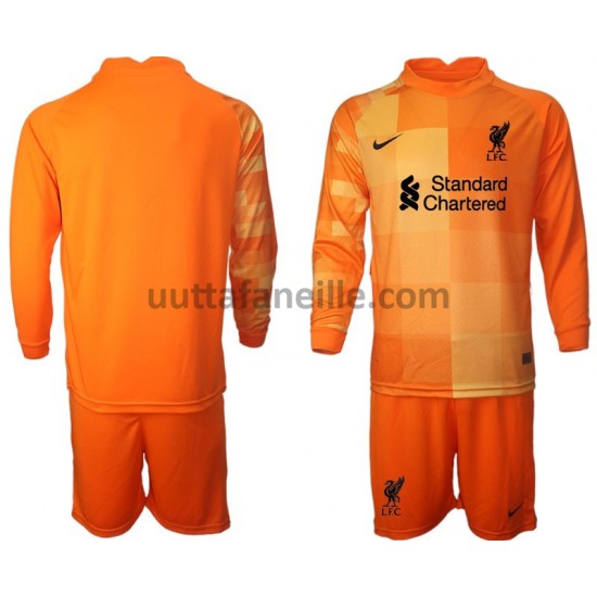 Jalkapallo Pelipaitoja Liverpool Maalivahti Lasten Neljäs peliasu 2021-2022 Pitkähihainen