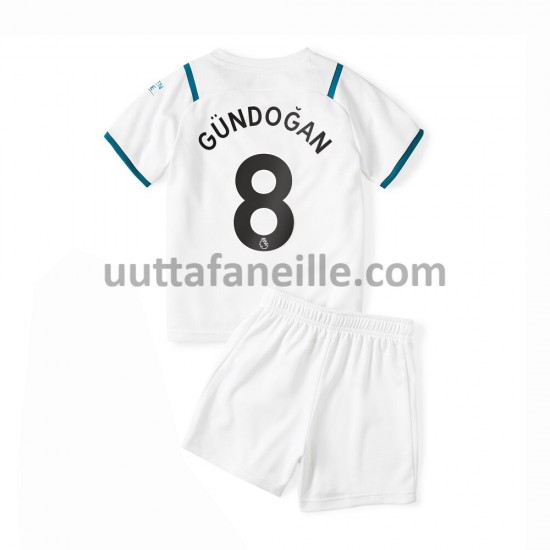 Jalkapallo Pelipaitoja Manchester City Ilkay Gundogan 8 Lasten Vieraspeliasu 2021-2022 Lyhythihainen
