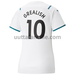 Jalkapallo Pelipaitoja Manchester City Jack Grealish 10 Nainen Vieraspeliasu 2021-2022 Lyhythihainen