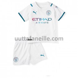 Jalkapallo Pelipaitoja Manchester City Lasten Vieraspeliasu 2021-2022 Lyhythihainen