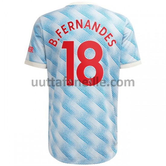 Jalkapallo Pelipaitoja Manchester United Bruno Fernandes 18 Vieraspeliasu 2021-2022 Lyhythihainen