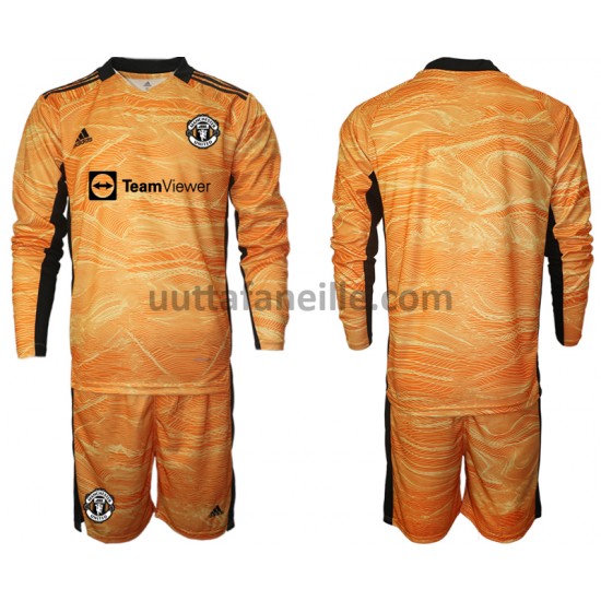 Jalkapallo Pelipaitoja Manchester United Maalivahti Lasten Kotipeliasu 2021-2022 Pitkähihainen