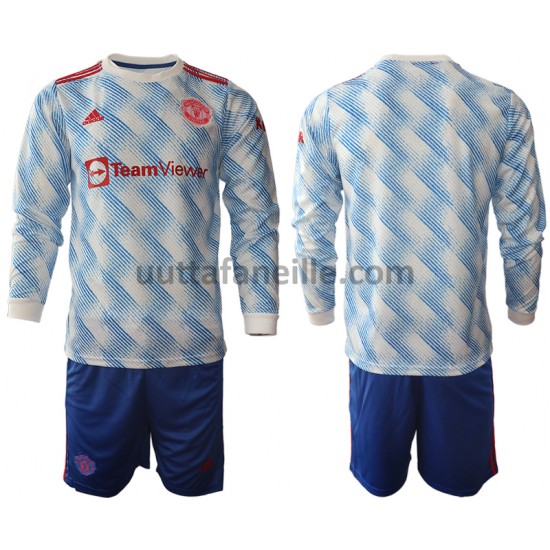 Jalkapallo Pelipaitoja Manchester United Lasten Vieraspeliasu 2021-2022 Pitkähihainen
